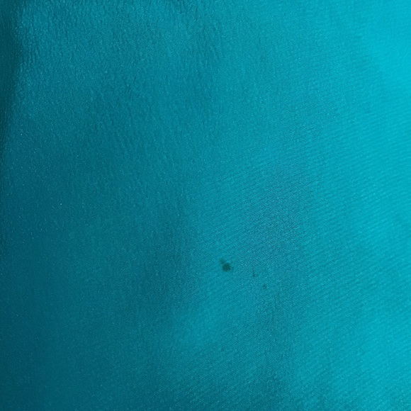 True Vintage 💯% Silk Kelly Green 80’s Button Up LS Blouse Shoulder Pads - Picture 8 of 10